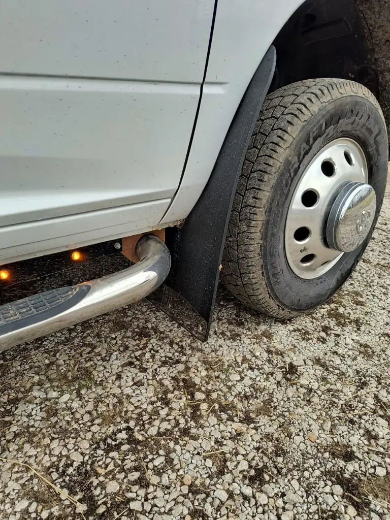 Ram 2500/3500 front mud flaps, 2010–2012 dually, 2010-2013 single rear wheel