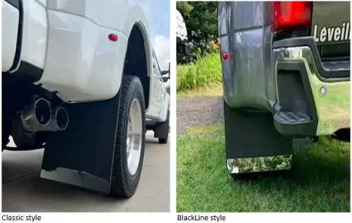 [007774] Ford F350/450 rear mud flaps, 2017-current, dually